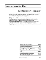 Preview for 1 page of Smeg Integrated Refrigerator with Freezer CR320ASX Instructions For Use Manual