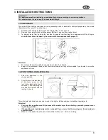 Предварительный просмотр 6 страницы Smeg Integrated Washer WDI16BA Instruction Manual