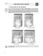 Предварительный просмотр 6 страницы Smeg JGFC34SKB Instruction Manual