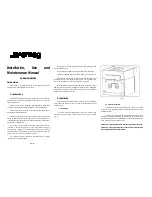 Preview for 1 page of Smeg K143X Installation, Use And Maintenance Manual