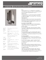 Preview for 1 page of Smeg KASC505 Quick Start Manual