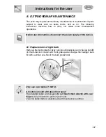 Preview for 26 page of Smeg KE250X Instructions For Installation And Use Manual