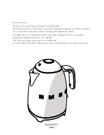 Предварительный просмотр 2 страницы Smeg KLF01 Instruction Manual