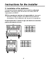 Предварительный просмотр 6 страницы Smeg LF66105SS Installation And Operating Instructions Manual