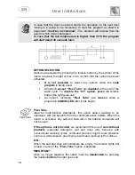 Предварительный просмотр 18 страницы Smeg LSA6445FX Instruction Manual