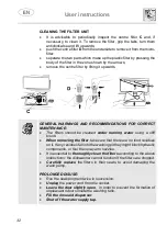 Предварительный просмотр 34 страницы Smeg LSP222BIT Instruction Manual