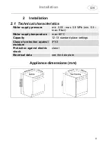 Предварительный просмотр 9 страницы Smeg LSP234CX Manual