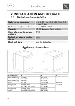 Предварительный просмотр 10 страницы Smeg LSPU8643BL Manual