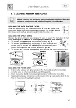 Предварительный просмотр 27 страницы Smeg LSPU8643BL Manual