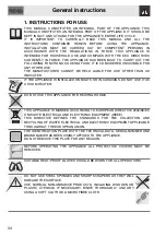 Preview for 2 page of Smeg PGF30B Instructions For Use Manual