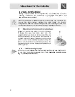 Preview for 14 page of Smeg PGFA95F-1 Instructions For Installation And Use Manual