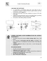 Предварительный просмотр 26 страницы Smeg PL663WH Instruction Manual