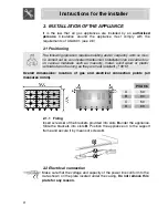 Preview for 4 page of Smeg PVA96 Instructions For Installation And Use Manual