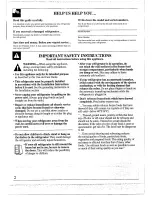 Preview for 2 page of Smeg Refrigerator SRA416TP2 Use And Care & Installation Manual