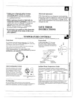 Preview for 3 page of Smeg Refrigerator SRA416TP2 Use And Care & Installation Manual