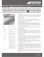 Smeg SA112-8 Specification preview