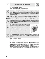 Предварительный просмотр 8 страницы Smeg SCP107AL Instruction Manual