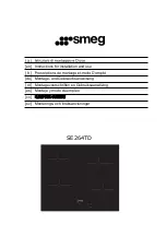 Preview for 1 page of Smeg SE264TD Instructions For Installation And Use Manual