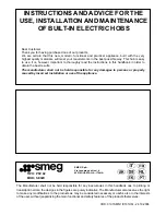 Preview for 1 page of Smeg SE32X Instruction Manual