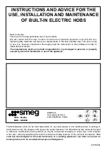 Smeg SE435S Instructions Manual preview