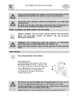 Предварительный просмотр 9 страницы Smeg STH903 Instruction Manual