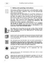 Предварительный просмотр 4 страницы Smeg STO905 Instruction Manual