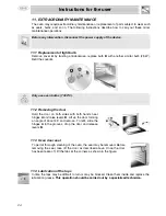 Preview for 22 page of Smeg SUK90MFX Instructions For Installation And Use Manual