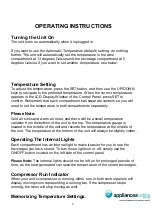 Preview for 8 page of Smeg SWC120X Installation And Operating Instructions Manual