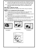 Предварительный просмотр 4 страницы Smeg SWM107 User Manual