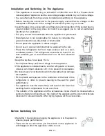 Предварительный просмотр 6 страницы Smeg TABLE-TOP REFRIGERATOR Instruction Booklet