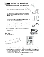 Предварительный просмотр 9 страницы Smeg TABLE-TOP REFRIGERATOR Instruction Booklet