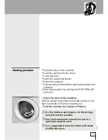 Предварительный просмотр 11 страницы Smeg WM62121 Instructions For Use Manual