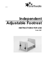 Preview for 1 page of smirthwaite Independent Adjustable Footrest Instructions For Use Manual