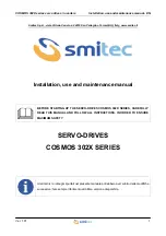 Preview for 1 page of Smitec COSMOS 302 Series Installation, Use And Maintenance Manual