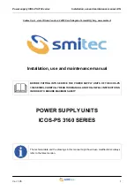 Smitec ICOS-PS 3160 Series Installation, Use And Maintenance Manual предпросмотр