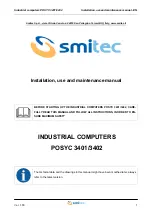 Smitec POSYC 3401 Instructions For Installation, Use And Maintenance Manual preview