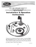 Preview for 1 page of SMITH & LOVELESS SONIC START STREAMLINE H87A457 Installation & Operation Instructions