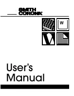 Preview for 1 page of Smith Corona Typewriter User Manual