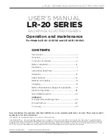 Preview for 2 page of Smith-Root LR-20 Series User Manual