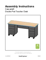 Preview for 1 page of SMITH SYSTEM Cascade Double Ped Teacher Desk Assembly Instructions