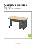 Preview for 1 page of SMITH SYSTEM Cascade Single Ped Teacher Desk Assembly Instructions