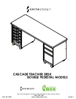 SMITH SYSTEM CASCADE TEACHER DESK DOUBLE PEDESTAL Series Quick Start Manual preview