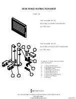 Preview for 1 page of SMITH SYSTEM DESK FENCE Instruction Sheet