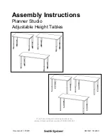 Preview for 1 page of SMITH SYSTEM Planner Studio Assembly Instructions Manual