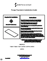 Preview for 2 page of SMITH SYSTEM Trespa Top 11265 Quick Installation Manual