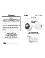 Smith-Victor EZ Lantern User Manual preview