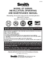 Preview for 1 page of Smith GT-150 Installation, Operating And Maintenance Manual