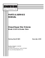 Предварительный просмотр 1 страницы Smithco 43-001-A Bunker Rake Parts & Service Manual