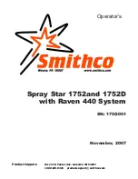 Smithco spray star 1008 Operator'S Manual preview