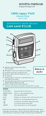 Smiths Medical CADD-legacy Plus 6500 Quick Reference Card preview